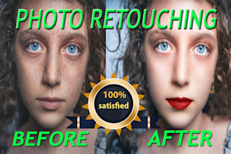 do portrait photo retouching and image editing