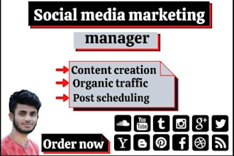 be your social media marketing manager