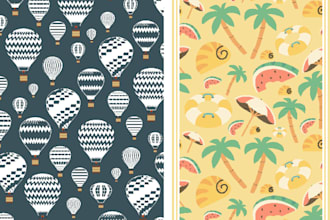 design floral seamless patterns and textile patterns for you