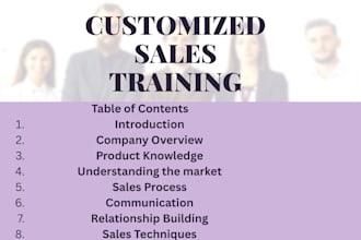 create a comprehensive sales training manual for your sales team