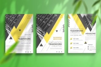 design flyer, brochure, restaurant menu, gift card, etc