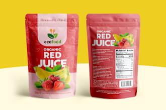 do bottle label and pouch packaging design