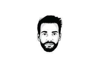 black and white vector art portraits