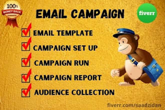 start email campaign and create email template for you