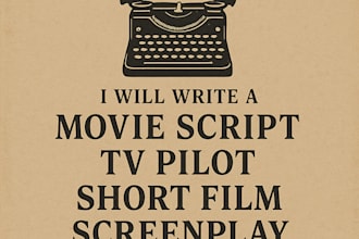 write a movie script TV pilot and short film screenplay professionally