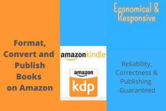 format your book for amazon KDP and upload