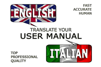 translate user manuals from english to italian