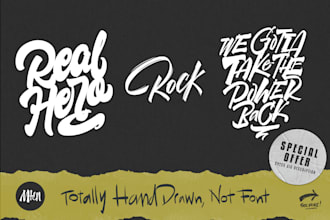 design an original hand lettering and typography for logo