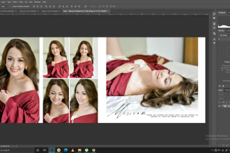 design a photo book, wedding album layout or a collage