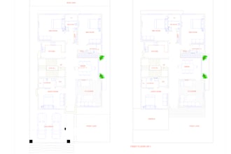 do 2d autocad plans for house apartment office and other spaces