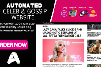 build a viral automated celebrity news and gossip website monetized with ads