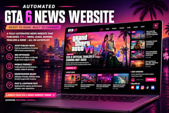build the best gta 6 automated gaming news website monetized with ads