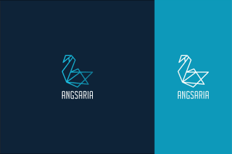 design origami minimalist geometric logo