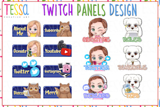 draw and design your chibi twitch panels