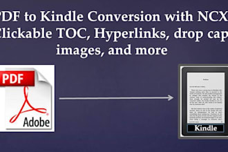 manually convert PDF to kindle with clickable toc etc