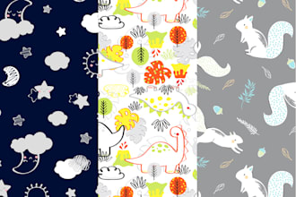 create cute vector seamless pattern textile for baby or kids