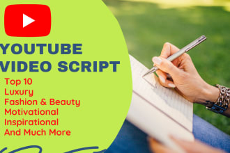 write engaging script for youtube video