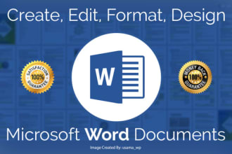 write word, excel, power point, access documents and resumes