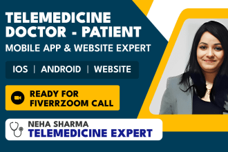 develop hippa complaint ai healthcare telemedicine app, patient app, doctor app