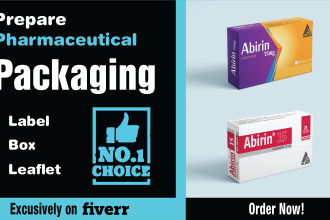 prepare packaging  box design and label