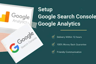 setup google analytics and search console accounts