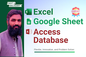 be excel vba, google sheet expert