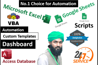 be your excel vba, google sheets expert for advanced data solutions