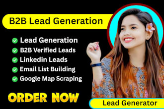 do b2b lead generation, lead scraping and prospect email list building service