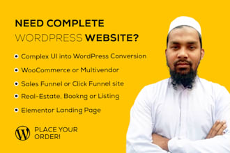 create complete wordpress website from scratch