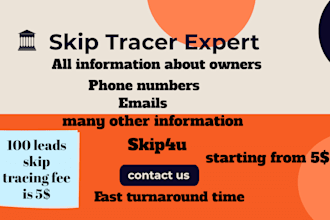 provide real estate skip tracing service for your business