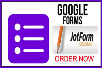 create a creative online survey, quiz, google forms jotform