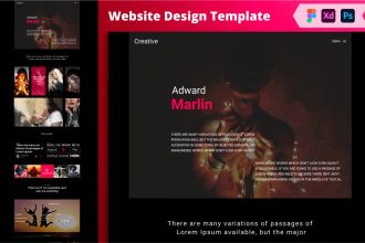 do responsive PSD xd and figma website design templates UX UI design service