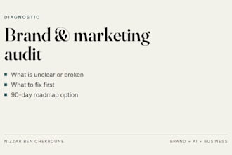 audit your brand and marketing and show what to fix first