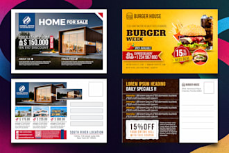 create a business promotional postcard design