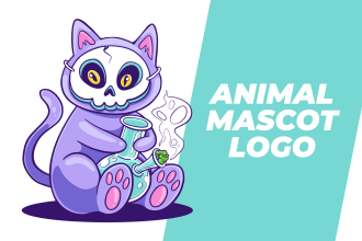 design animal mascot logo in my vector graphic style