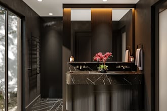 remodel your bathroom and shower area interior in 3d