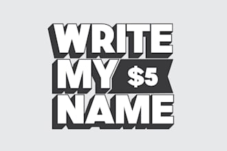 draw your nickname as cartoon letter mark
