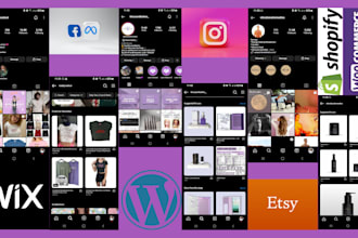create, integrate and set up instagram shop, facebook shop for ecommerce store