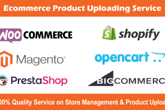 do product upload, product listing into shopify, woocommerce,wordpress