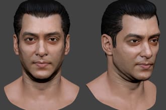 make hyper realistic 3d face models and likeness