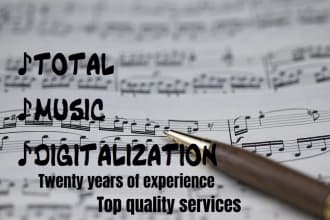 professionally transcribe your audio or sheet music to notation software