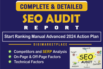 provide an expert SEO audit report with an advanced action plan for top ranking