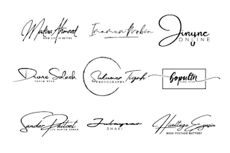 do signature, handwritten, cursive  logo design