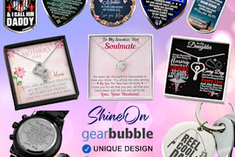 design custom shineon message card jewellery for you