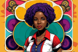 do african american illustrations for t shirts, logo designs