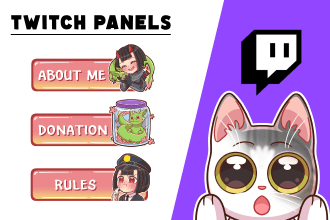 design you a cute chibi twitch panels