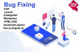 fix an error, develop website in codeigniter, PHP, laravel