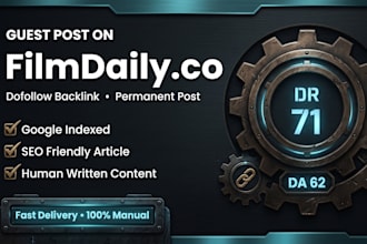 publish a guest post on film daily with a dofollow backlink