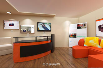 create 3d interactive VR showroom and floor plan