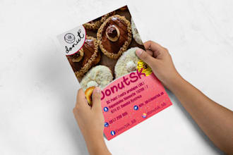 design stylish flyer, poster or magazine ad